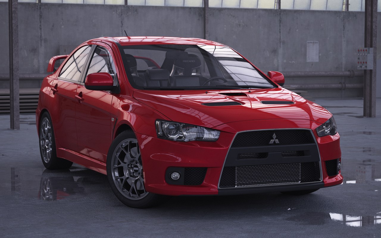 3d car mitsubishi lancer evo