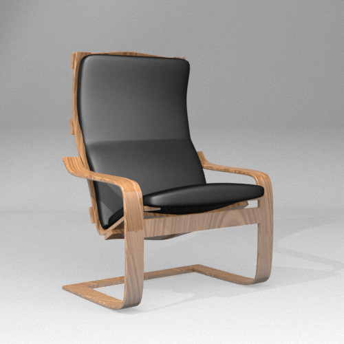 Ikea Schreibtisch Weiß Hochglanz ~ 3d model leather chair Poang Chair by MyNameIsJames Ikea Schreibtisch Weiß Hochglanz ~ 3d model leather chair Poang Chair by MyNameIsJames