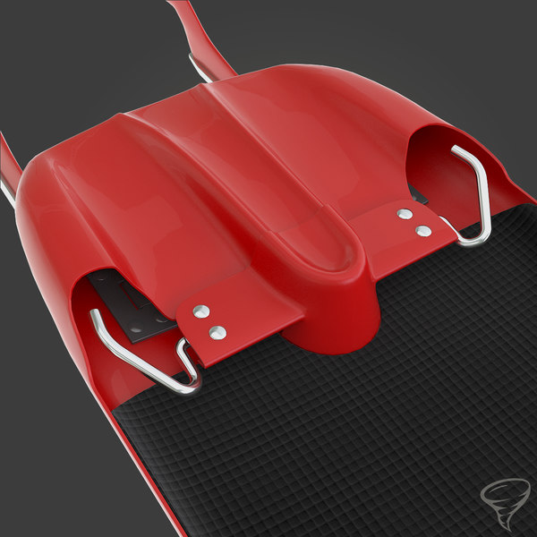 3d model luge sleds shoes