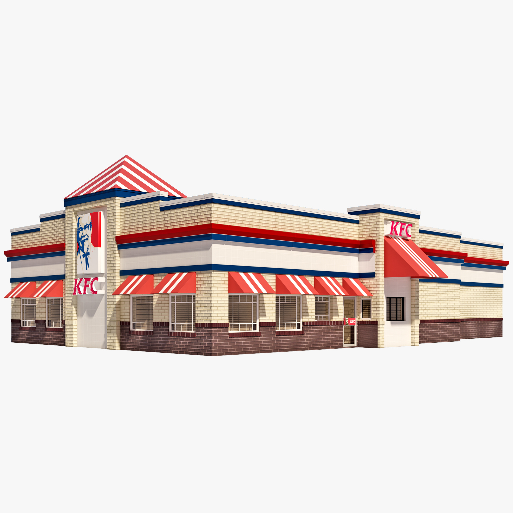 3d kfc restaurant house