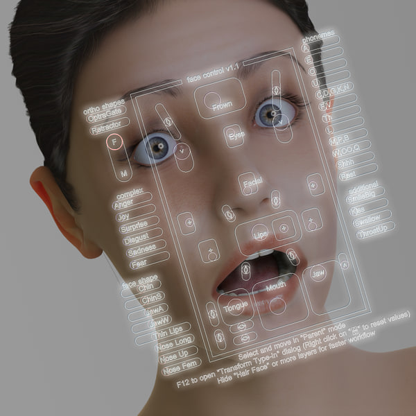 3d female orthodontic teeth face