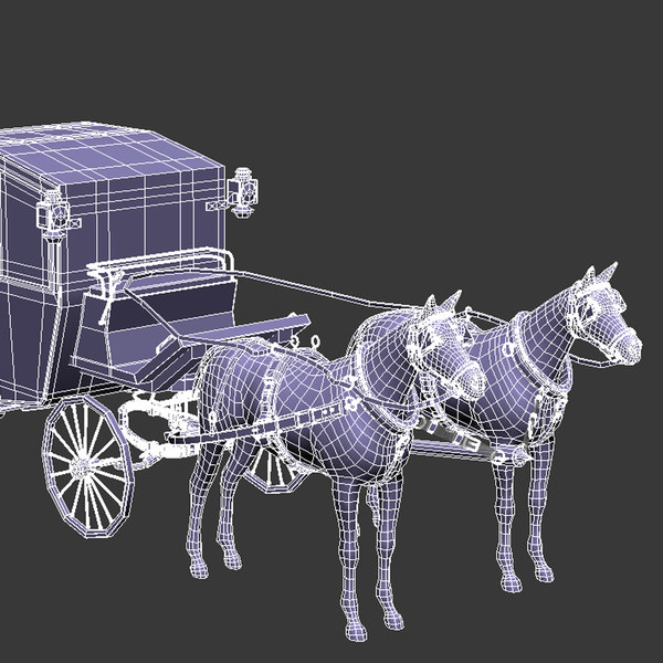 3d model horse car carriage