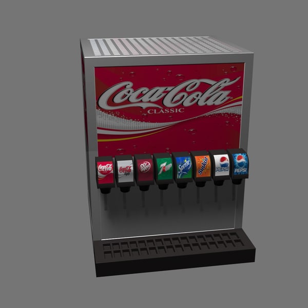 3d soda dispenser model