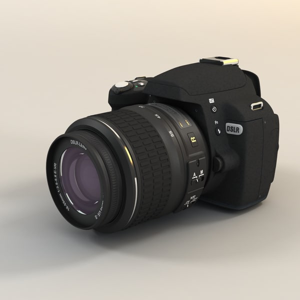 3d dslr camera lens model