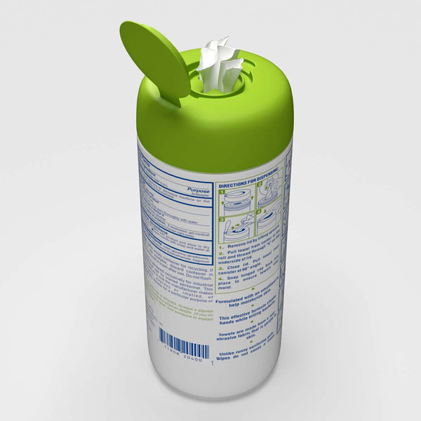 3d screen clean wipes tube model