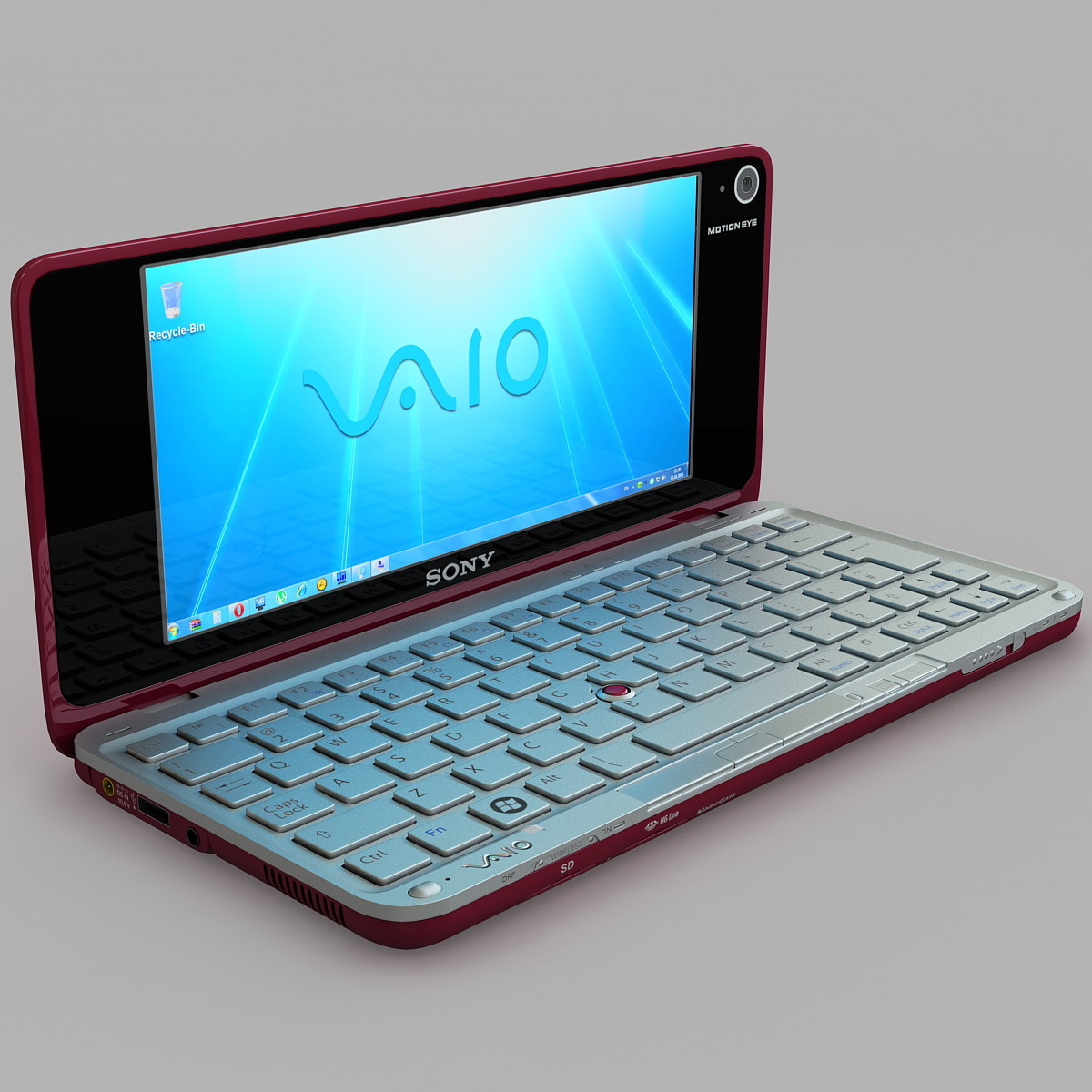 3d red sony vaio p model