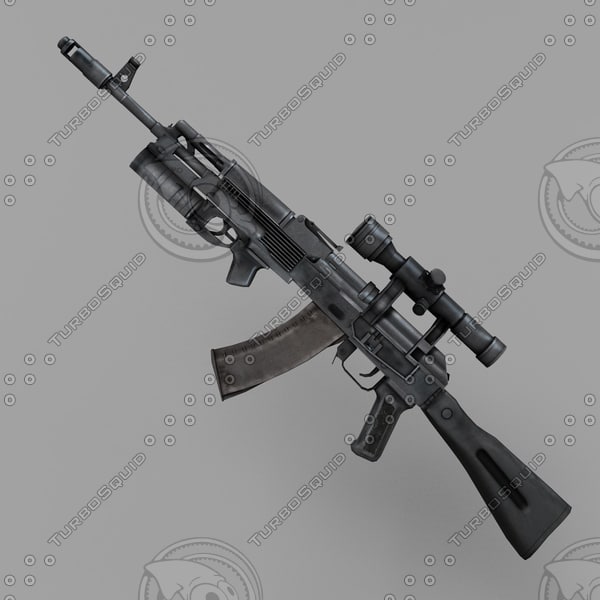 kalashnikov ak 103 assault rifle 3d model
