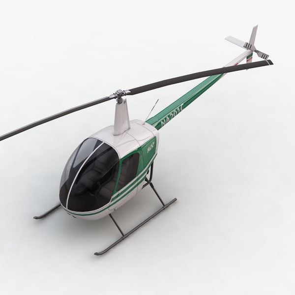 3d model of robinson r22 helicopter