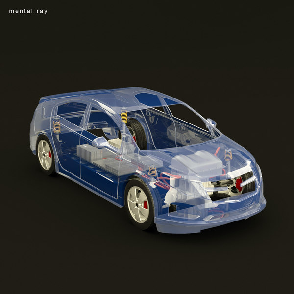 3d electric car x ray