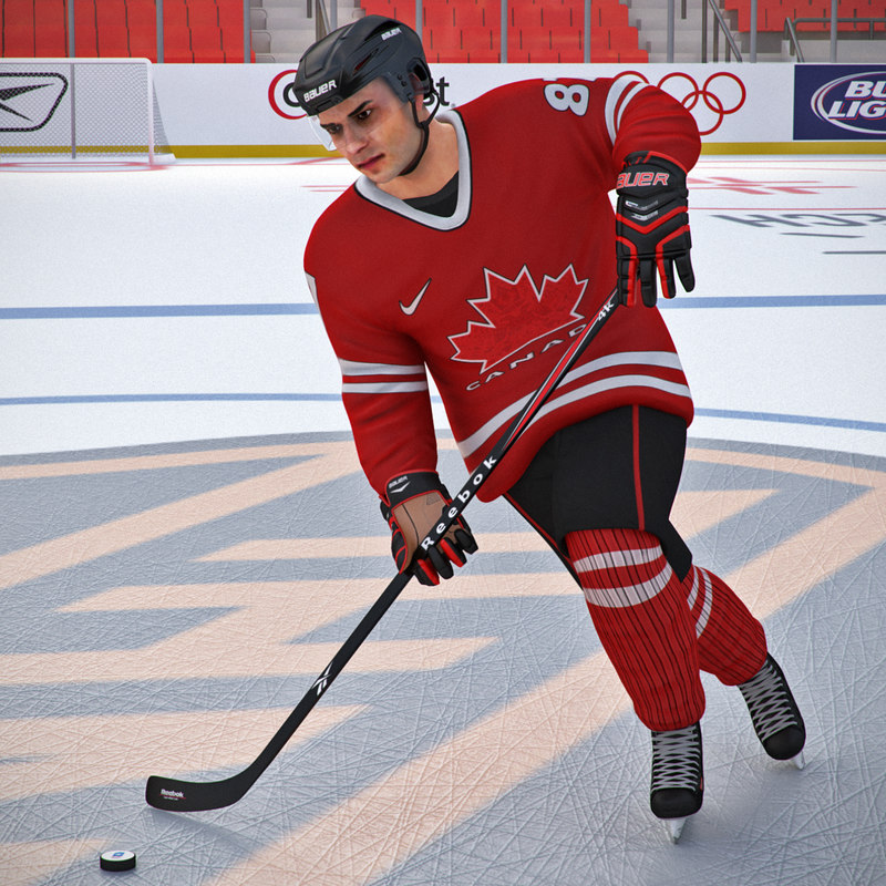 ice hockey player 3d max