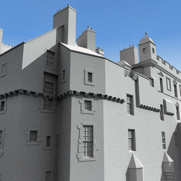 3d edinburgh castle scene model