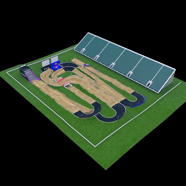 bmx track london 3d model
