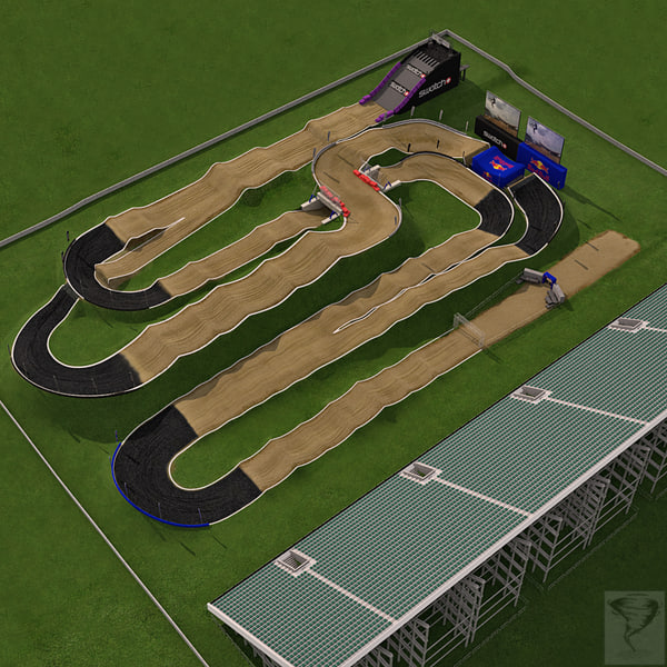 bmx track london 3d model