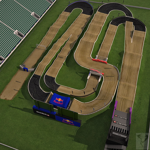 bmx track london 3d model