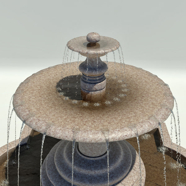 3d water fountain model