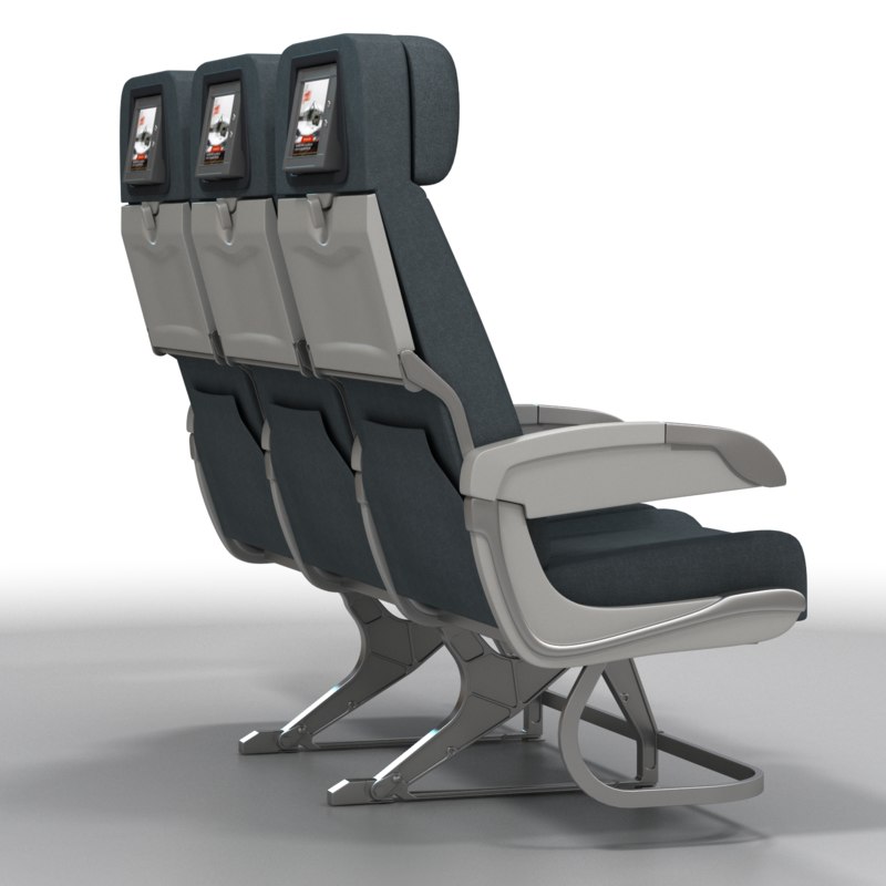airline chairs 3d model