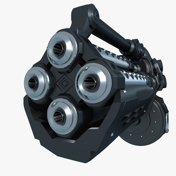 3d obj gun gears war grenade launcher