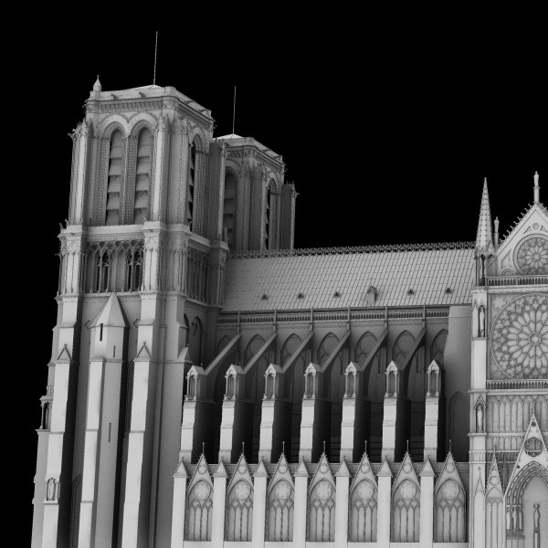 3d model notre dame paris cathedral