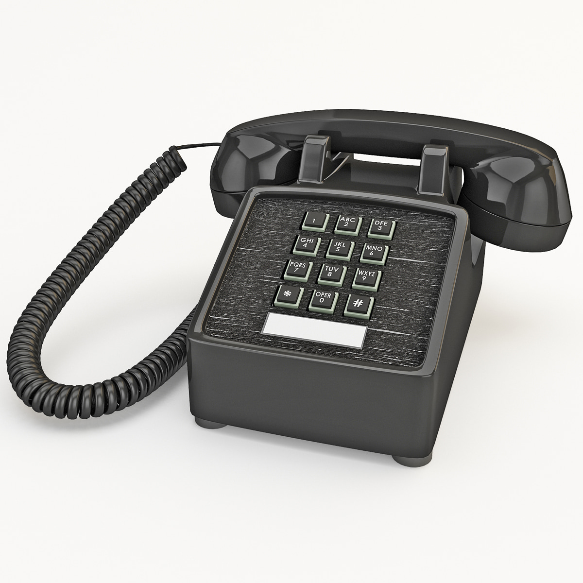 3d 3ds traditional retro corded phone