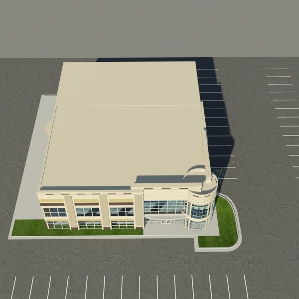 car dealership 3d model