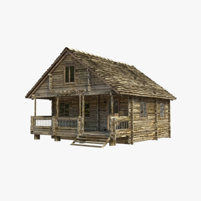 wooden house 3d model