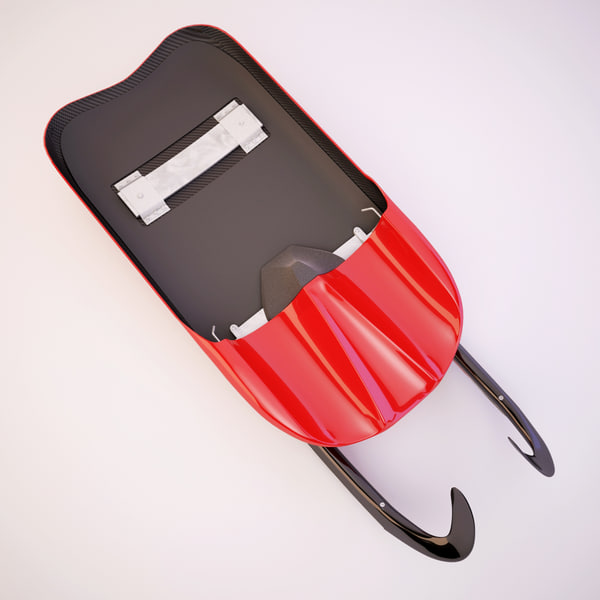 olympic luge sled 3d model