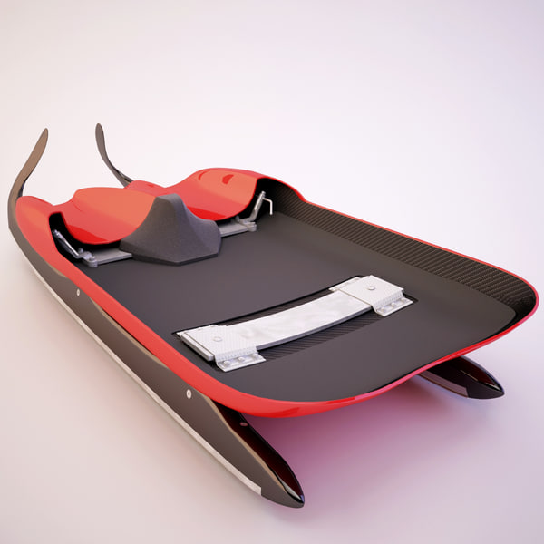 olympic luge sled 3d model