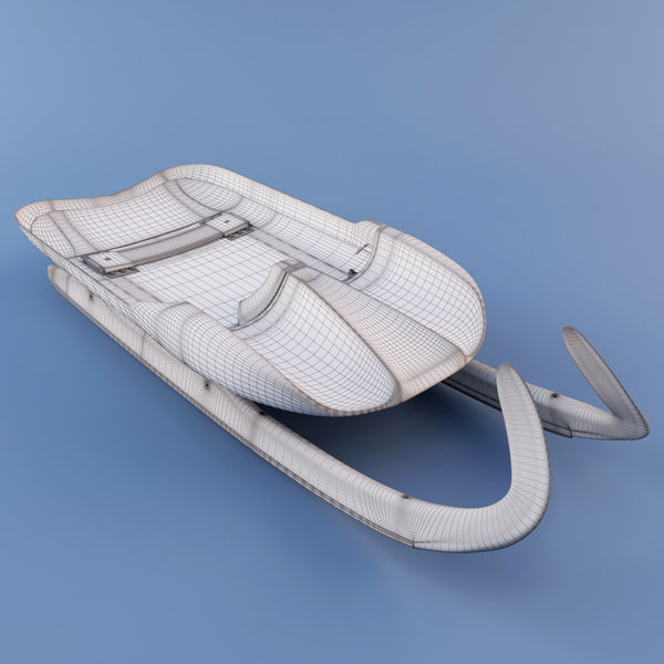 olympic luge sled 3d model