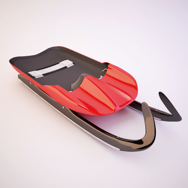 olympic luge sled 3d model