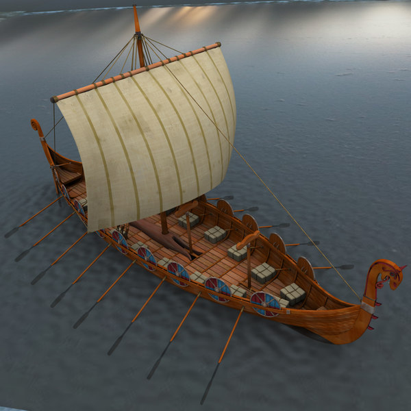 Boat Viking Ship 3D Model