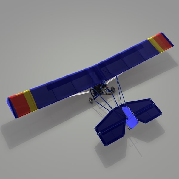 3d model ultralight aircraft lights