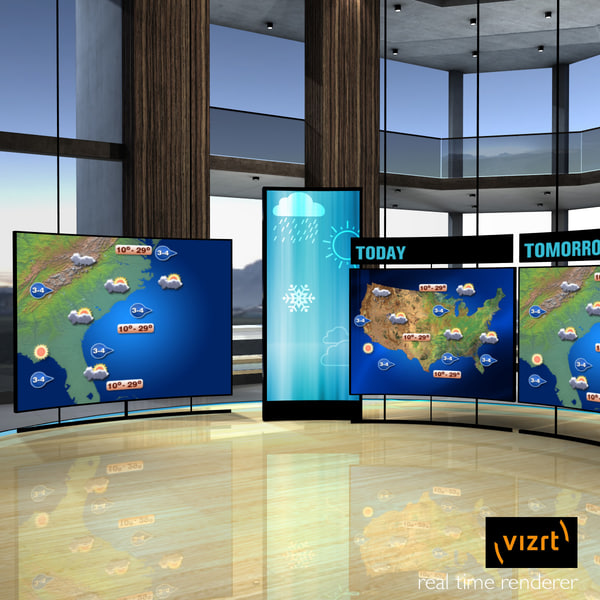 3d max virtual set weather studio