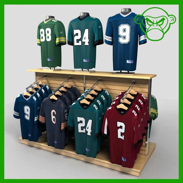 3d model football jersey