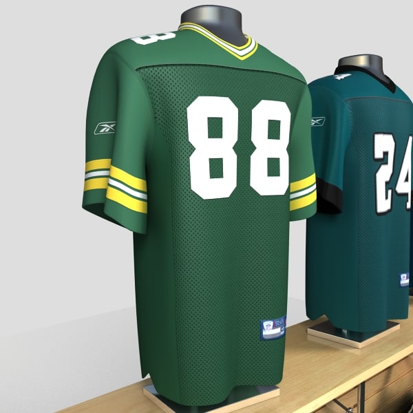 3d model football jersey