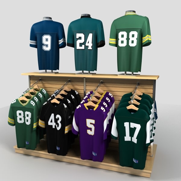 3d model football jersey
