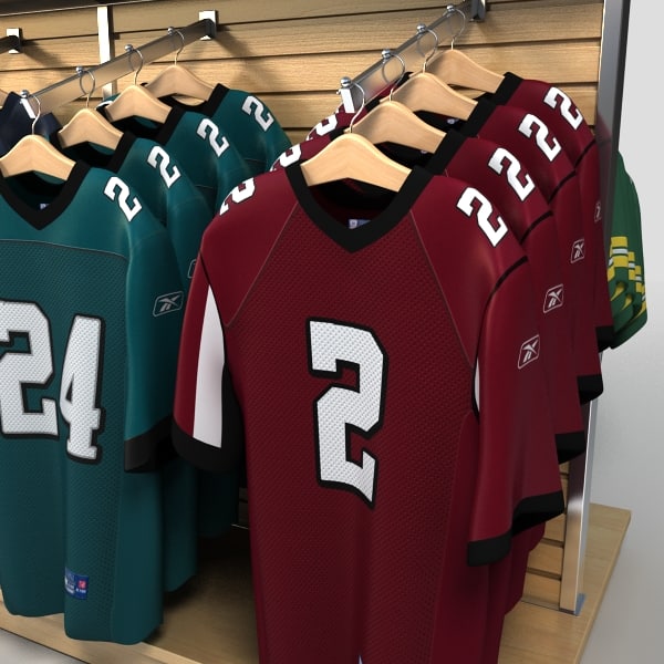 3d model football jersey