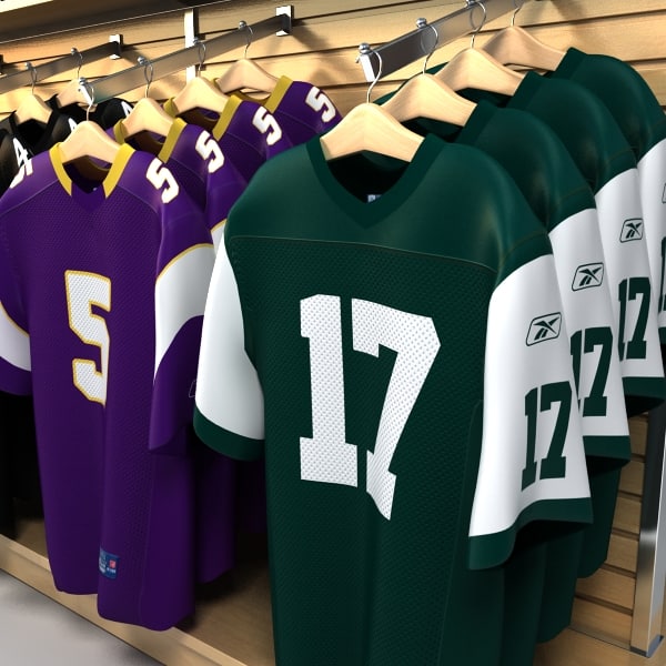 3d model football jersey