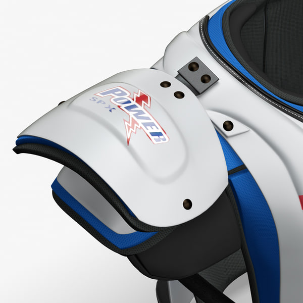 american football shoulder pad 3d model