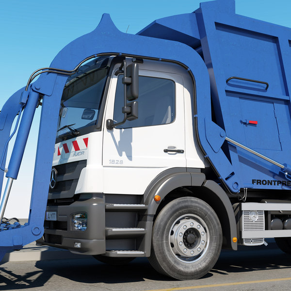 mercedes benz garbage truck 3d ma