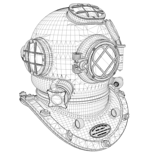 3d model diving helmet