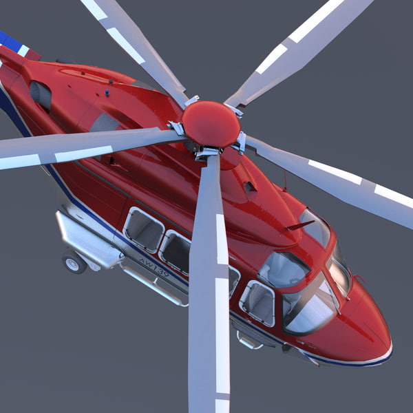 3d model of agustawestland aw139 helicopter