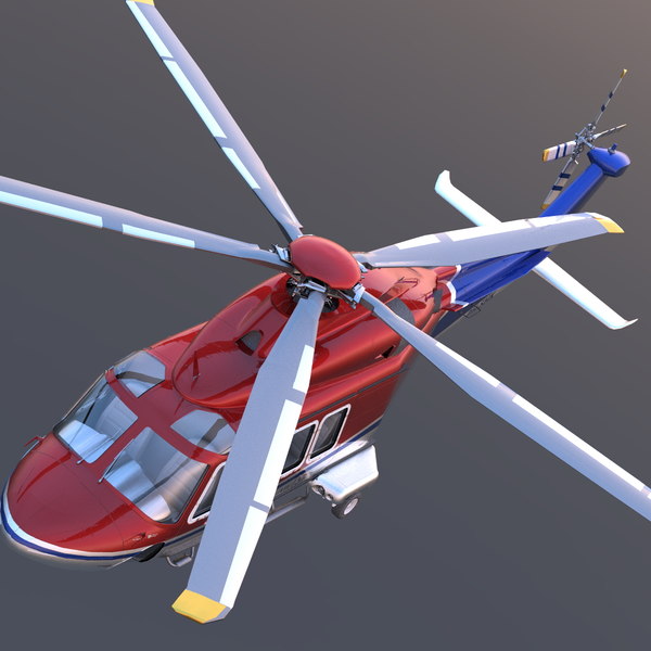 3d model of agustawestland aw139 helicopter