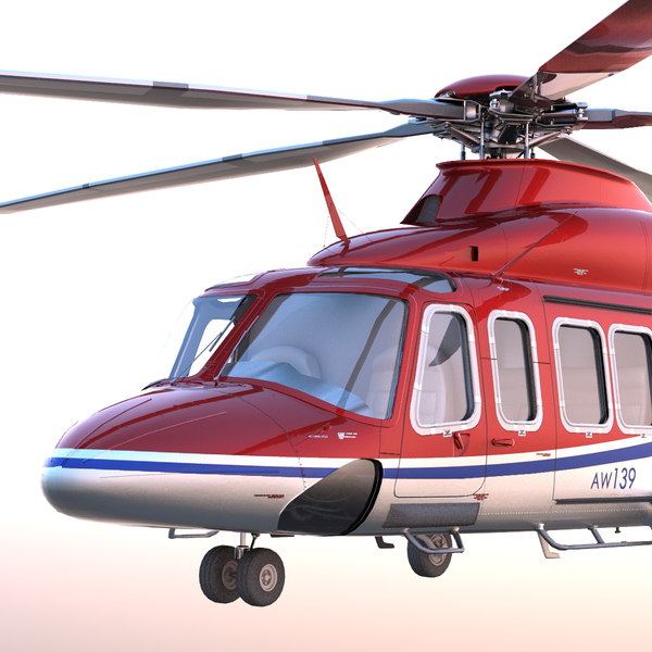 3d model of agustawestland aw139 helicopter