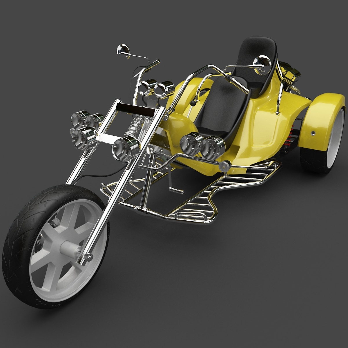3d model trike motorcycle