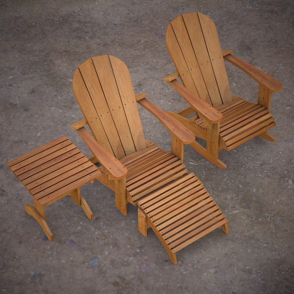 maya chair table adirondack - Adirondack Style Chairs & Table by