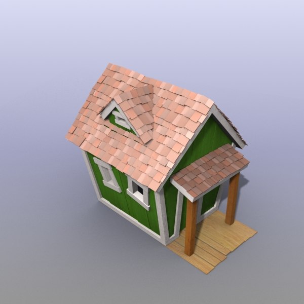 3d wooden house kid model