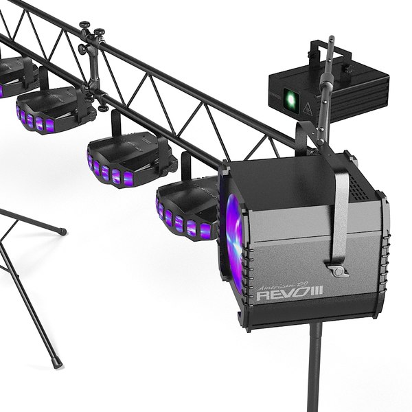 3d model of dj lighting package