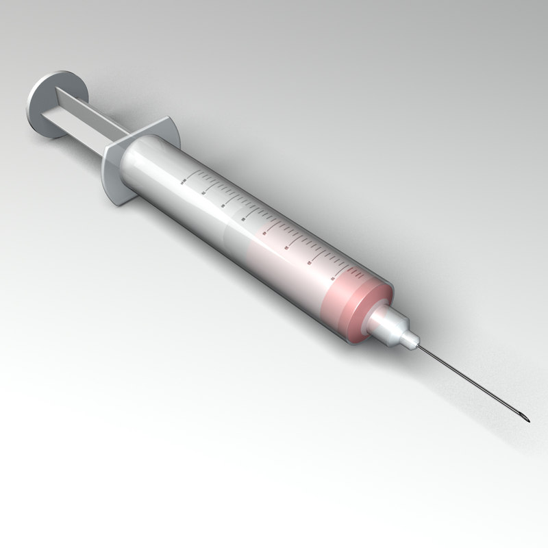 3d syringe needle model