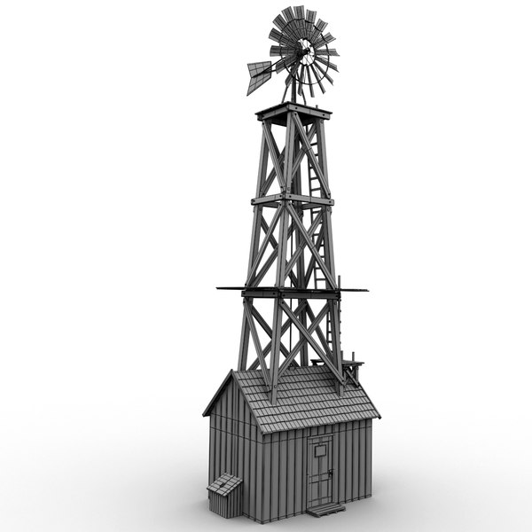 3d farm building windmill wind model - Farm Windmill by mzubak