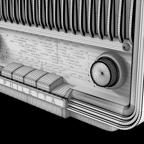 Philetta Vintage Radio 3d Max